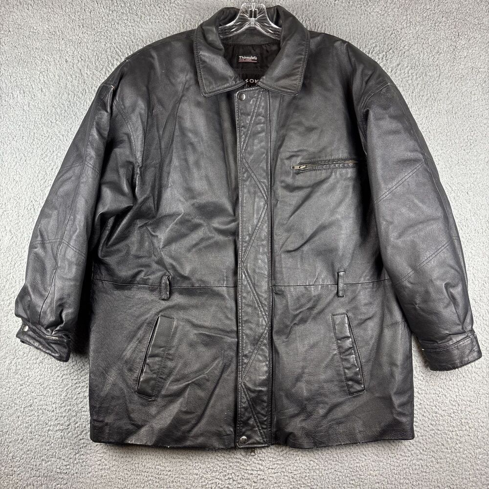 Wilsons The Leather Experts Jacket Men’s Size XL Black 3M Thinsulate (Defects)